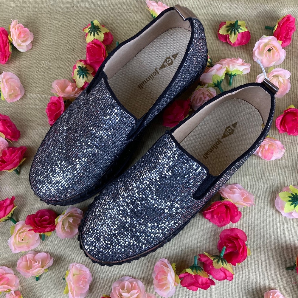 Jolimall Glitter Slip on Sneakers Sz 9 NWOT - Picture 11 of 13